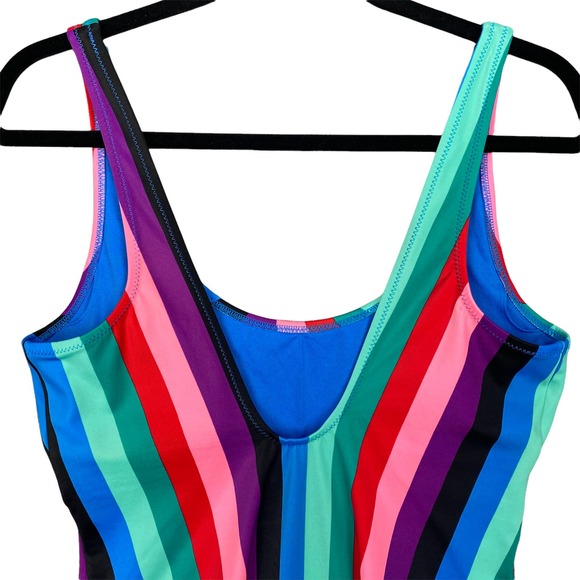 Old Navy Rainbow Striped One Piece Swimsuit - Picture 6 of 9